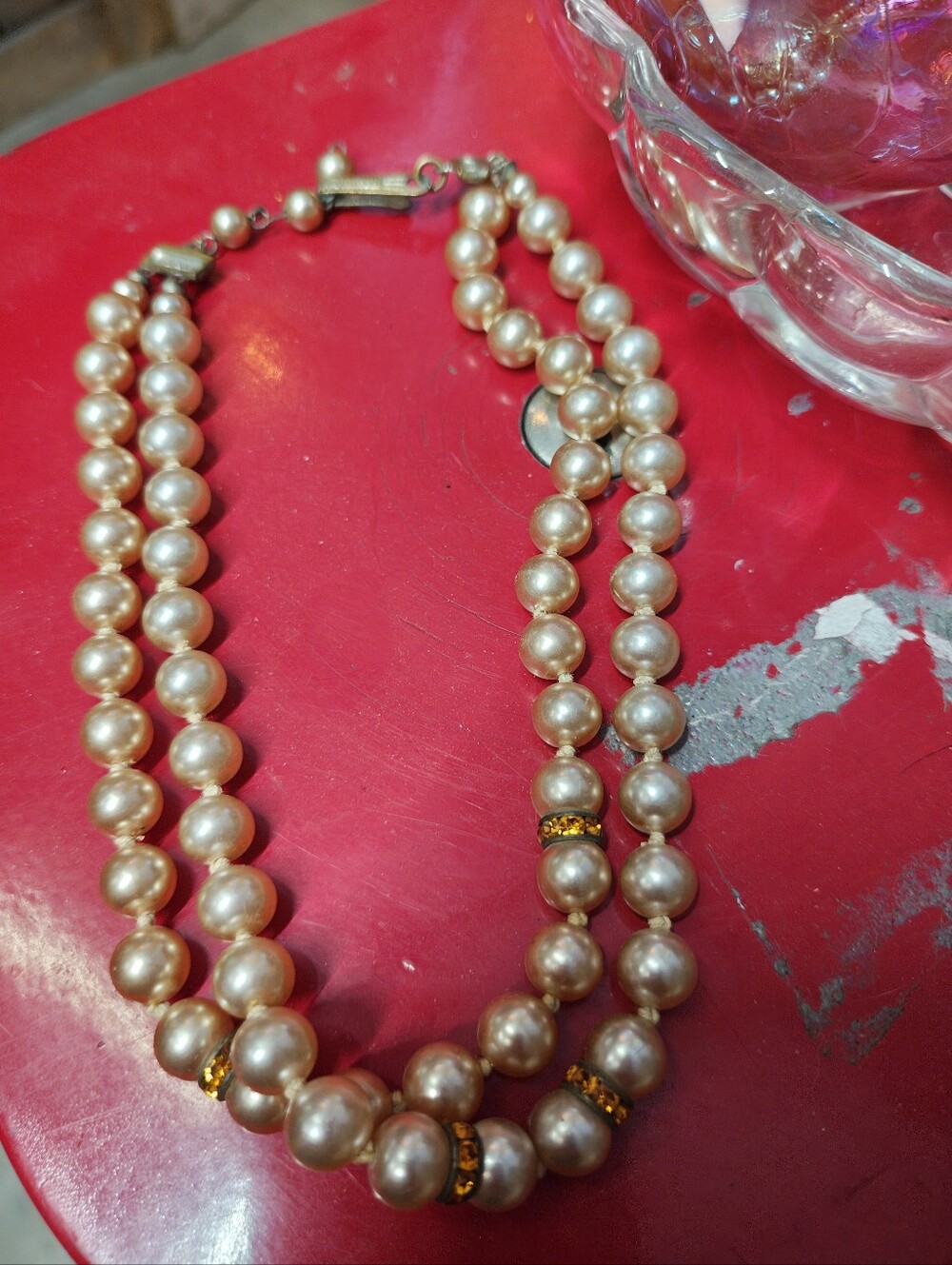 Vintage Pearl Necklace - Marked Japan